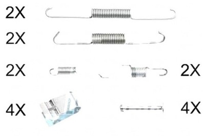 SPRĘŻYNKI DO КОЛОДОК HAM. NISSAN ALMERA 00-06 A.B.S