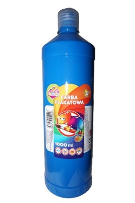 FARBA PLAKATOWA TEMPERA NIEBIESKI CIEMNY 1000ML