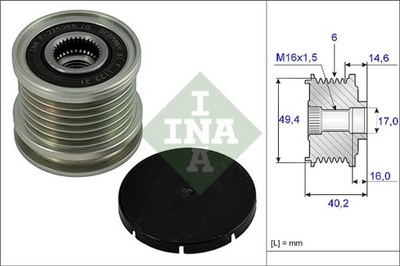 INA 535000110 EMBRAGUE ALTERNADOR VW AUDI  