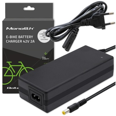 ŁADOWARKA DO BATERII ROWERU ELEKTRYCZNEGO E-BIKE 36V/42V 2A 84W 5.5*2.5