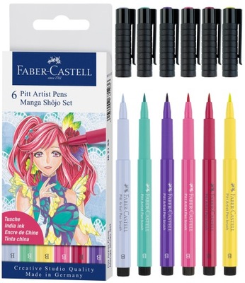 FABER-CASTELL Pisaki Artist Pitt Manga 6 k SHOJO