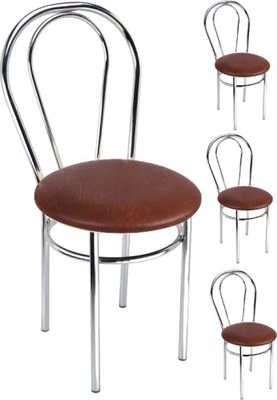 Krzeslo Krzesla Tulipan Metalowe 4 sztuki CHROM