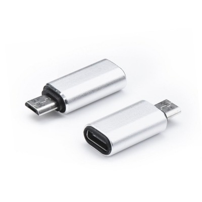 Adapter USB-C - Micro USB srebrny