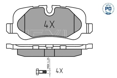 MEYLE ZAPATAS DE FRENADO PARTE TRASERA LAND ROVER DISCOVERY 3 DISCOVERY IV  