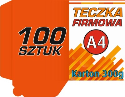 TECZKA firmowa A4 Karton 300g NADRUK Logo 100 szt.