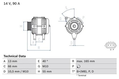 ГЕНЕРАТОР REG. 0986082430/BOS