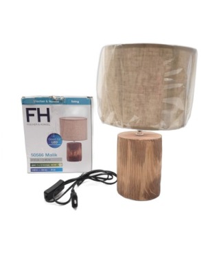 LAMPA STOŁOWA MALIK ODCIENIE BRĄZU I BEŻU 40 W