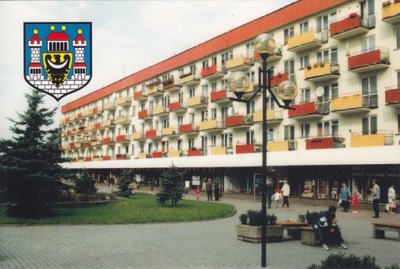 KROSNO ODRZAŃSKIE - UL. POZNAŃSKA - PASAŻ HANDLOWO-MIESZKALNY - HERB