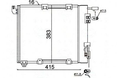 BEHR HELLA CONDENSADOR DE ACONDICIONADOR OPEL 1,7CDTI DTI  