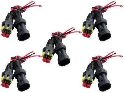 Złącze hermetyczne SUPERSEAL 2 PIN z kablami x 5