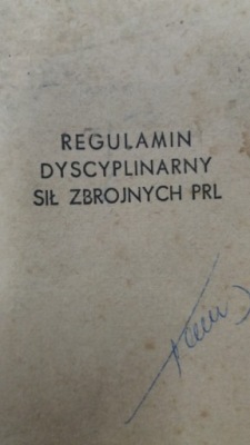 REGULAMIN DYSCYPLINARNY SIŁ ZBROJNYCH PRL