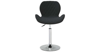 Krzesło obrotowe VidaXL czarne tapicerowane 1 szt. czarny aksamit
