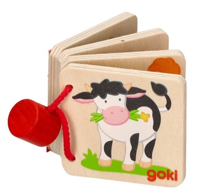 ZABAWKI DLA MAŁYCH DZIECI MINI KSIĄŻECZKA DREWNIANA GOKI