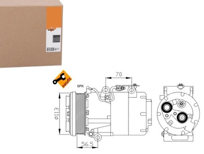 D1356A NRF KOMPRESORIUS KONDICIONAVIMO TINKA DO: FORD C-MAX, FOCUS C-MAX, FOCUS 