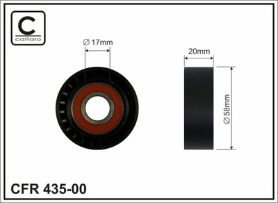 CAFFARO 435-00 ROLLO NAPINACZA, CORREA DE CUÑA MULTICOSTAL  