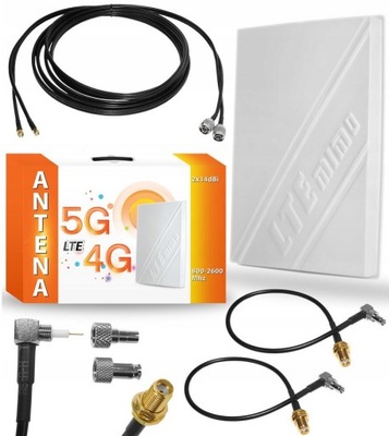 Antena MIMO LTE 2x 14dBi MODEM HUAWEI E3372 10m FV