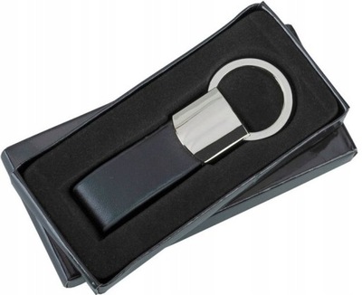 BRELOK METALOWY DO KLUCZY Z EKOSKÓRA