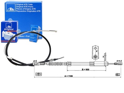 CABLE FRENOS DE MANO MERCEDES S (C140) S (W140)  