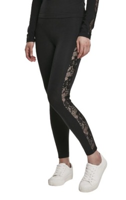 URBAN CLASSICS LEGGINSY DAMSKIE Z KORONKĄ S SPH