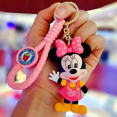 Disney Cartoon Anime Lilo and Stitch Pendant Keychains Holder Car Key 