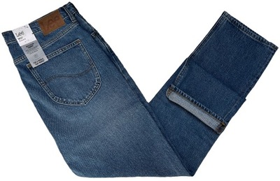 spodnie LEE WEST proste W33 L32 selvage L70WMWC02 blue worn