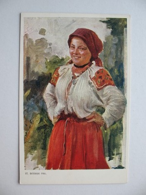 STANISŁAW KACZOR-BATOWSKI MŁODA CHŁOPKA przedwojenna POCZTÓWKA