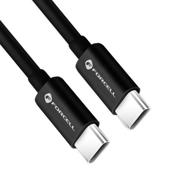2 x Kabel USB C do USB C Forcell F-Energy QC4.0 PD 3A 60W 0,25 m C338 czarn