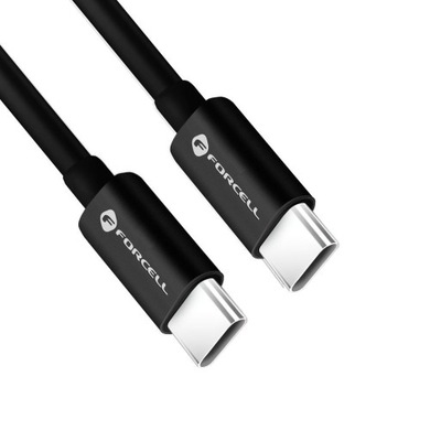FORCELL kabel USB-C do USB typ C QC4.0 3A/20V PD 60W C338 2m czarny 200cm