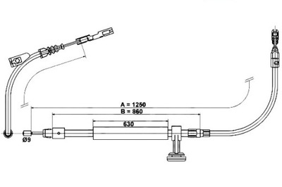 Ate 24.3727-0483.2 cięgło, тормоз стояночный фото №1