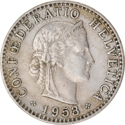 Moneta, Szwajcaria, 20 Rappen, 1953