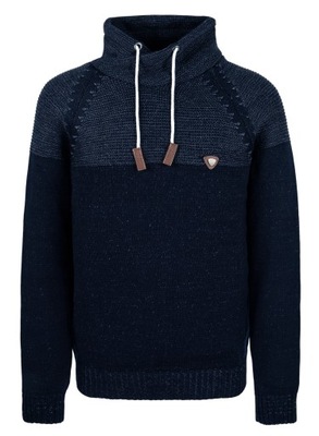 MODNY SWETER MĘSKI KOMIN GOLF WAR. GRANATOWY - XL