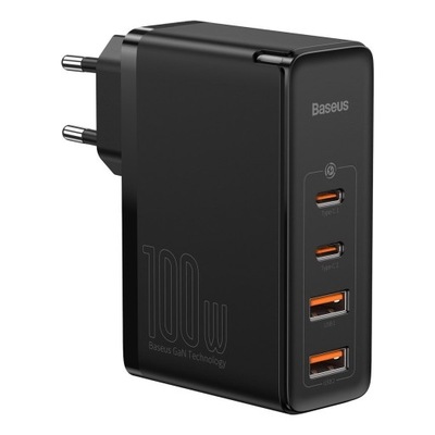 Baseus GaN2 Pro 2x USB + 2x USB-C 100W EU (czarna)