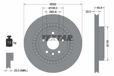 ДИСК ТОРМОЗНОЙ ЗАД VOLVO XC60 I 2.0-3.2