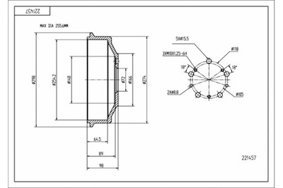 HART BEBNY BRAKE 2SZT. REAR DUCATO 81-  