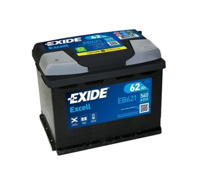 АККУМУЛЯТОР EXIDE EXCELL 12V 62AH 540A L+ EB621