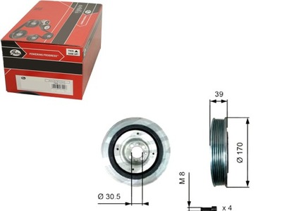 Шків колінчастого вала колінчастого alfa romeo 145 146 147 фото №1