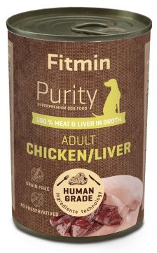 FITMIN Dog Purity Tin Chicken / Liver 400g puszka