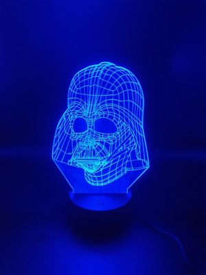 Lampka Led Lord Darth Vader Efekt 3D Kolory Pilot Imię Dedykacja