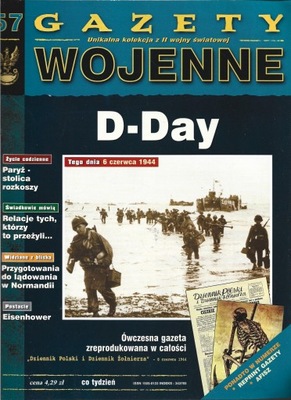 GAZETY WOJENNE 57 D-Day + REPRINT GAZETY i AFISZ