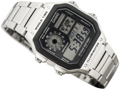 MĘSKI ZEGAREK CASIO AE-1200WHD 1AV 100M ALARM GWAR