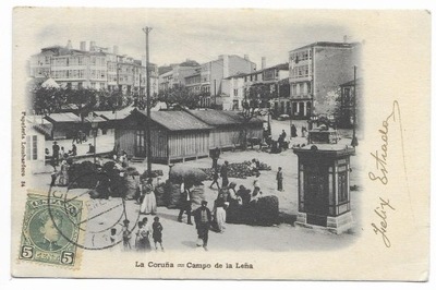 [Hiszpania] La Coruna Tempo de la Lena [pocztówka przed 1930]