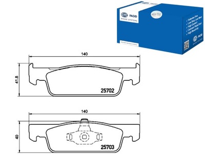 PAGID КОЛОДКИ ГАЛЬМІВНІ HELLA PAGID 410605612R 4106