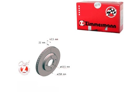 Гальмівні диски гальмівні 2szt ford focus 98-04 zimmermann фото №1