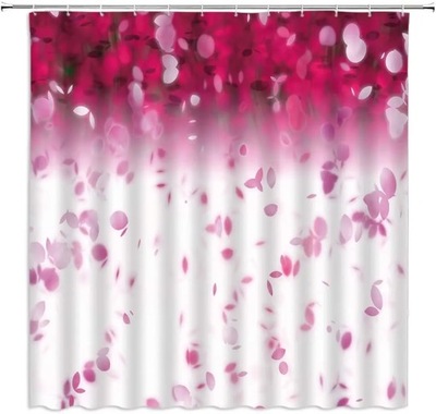 Zasłona prysznicowa Różowy płatek fuksja 180x200cm