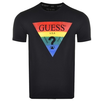 T-shirt Męski GUESS Logo M0BI99 J1300 Czarny