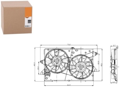 Nrf47003 вентилятор радиатора ford mondeo 00-07 +a фото №1