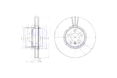 DELPHI ДИСКИ ТОРМОЗНЫЕ ТОРМОЗНЫЕ 2 ШТУКИ. ПЕРЕД BMW X5 E53 4.4 4.6 4.8