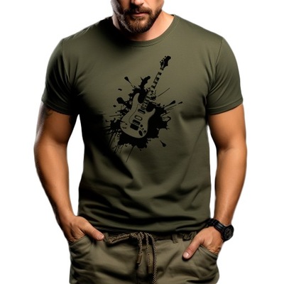 Koszulka T-shirt "Gitara" Bawełna M