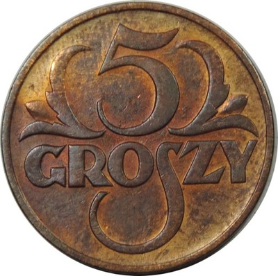 5 GROSZY 1936 - STAN (2-) - SP989