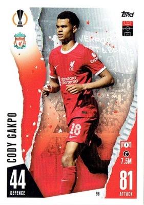 Match Attax 23/24 Karta Team Mate Liverpool 96 Cody Gakpo